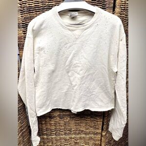 Totally Blown- Joshua Tree, Shotgundistressed- Stylish‎ Cream Sweatshirt, Small